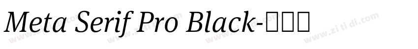 Meta Serif Pro Black字体转换